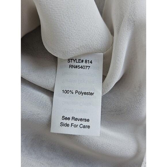 CAbi 814 Sheer Layered Ruffle Blouse Women's Size M Off-White Draped Top NWT - Picture 9 of 10